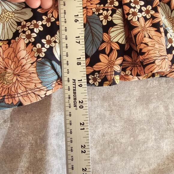 AUW 1x Floral Pattern Peasants Top Women’s - Picture 5 of 5
